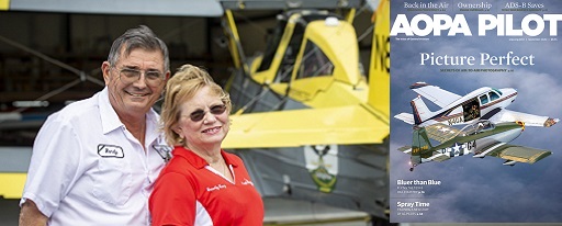 Randy and Beverly Berry with AgCat aircraft from AOPA Pilot Magazine, September 2020